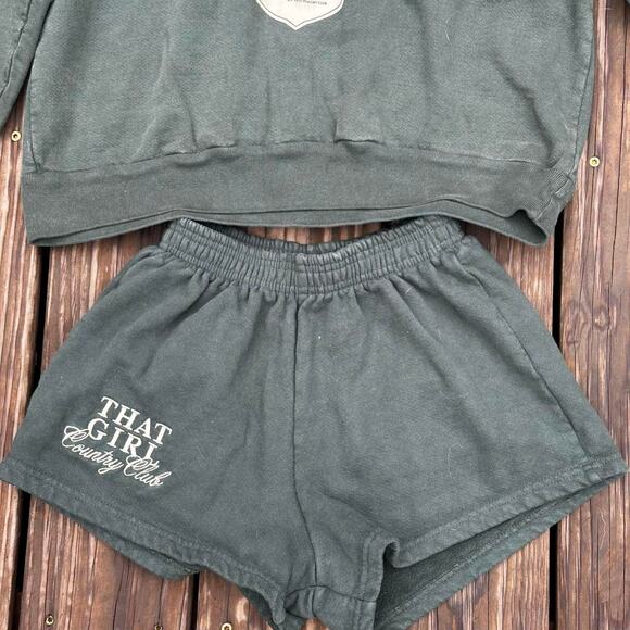 That Girl Country Club Matching Forest Green Lounge Set - Picture 4 of 5